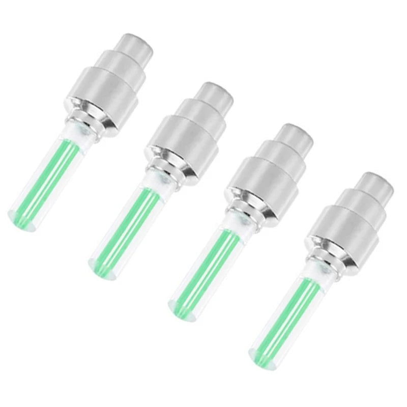 LED Tire Valve Cap Lights - Waterproof Neon Flash Lamp for Car, Motorcycle & Bicycle Wheels (2/4 Pack)