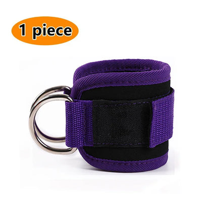 Professional Cable Ankle Straps - Double D-Ring Ankle Cuffs for Gym Workouts