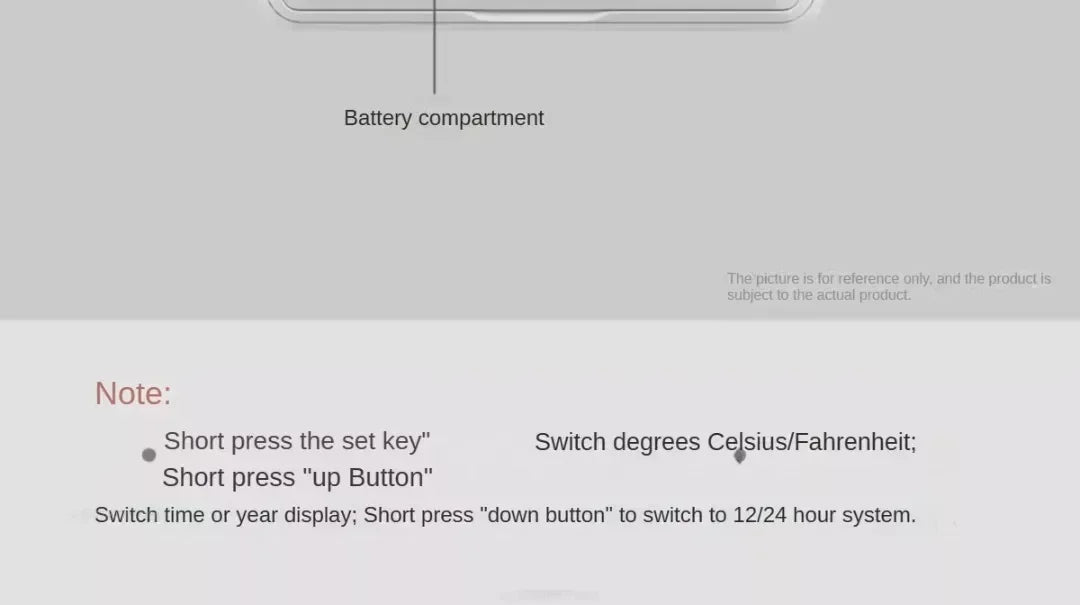 Mini Digital Thermometer Hygrometer with Clock – HD Weather Station for Training Spaces