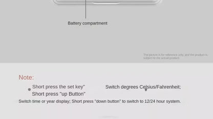 Mini Digital Thermometer Hygrometer with Clock – HD Weather Station for Training Spaces