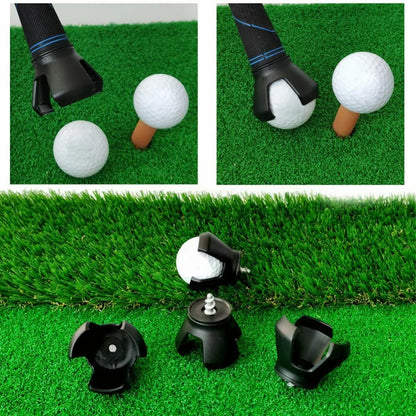 Golf Ball Picker Clamp - Rubber & Zinc Alloy Ball Pick-Up Tool for Training & Practice Accessories