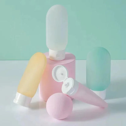 Travel Squeeze Bottles Set - 4 Pack 60ml Refillable Soft Lotion Containers for Shampoo & Toiletries