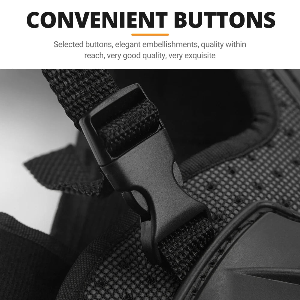 Kids Full Body Motorcycle Armor Set - Protective Vest Jacket with Kneepads for Motocross Riding