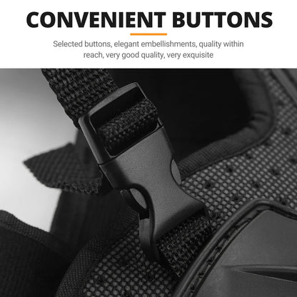 Kids Full Body Motorcycle Armor Set - Protective Vest Jacket with Kneepads for Motocross Riding