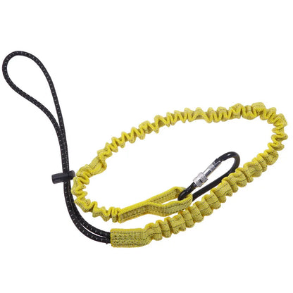 Anti-Fall Safety Lanyard with Carabiner Hook - Bungee Tether Tool Rope for Climbing, Aerial Work & Working at Heights Accessories