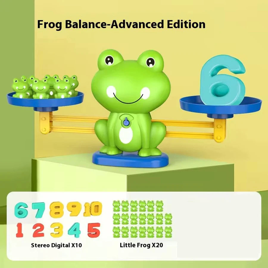 Frog Balance Scale Math Learning Toy - Addition & Subtraction Educational Game for Early Childhood Development