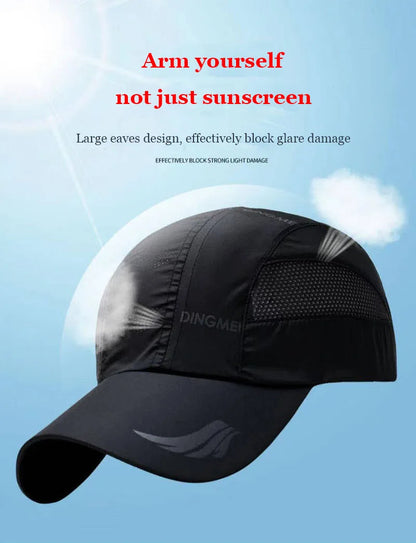Quick-Dry Mesh Baseball Cap - Sports Running & Golf Hat - Breathable Snapback for Men & Women