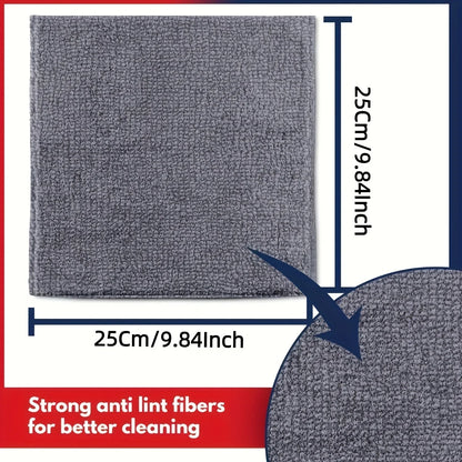 Ultra-Fine Microfiber Kitchen Towels - Light Gray Cleaning Cloth Set (5/10/20 Pack) - Absorbent, Soft & Stain-Removing