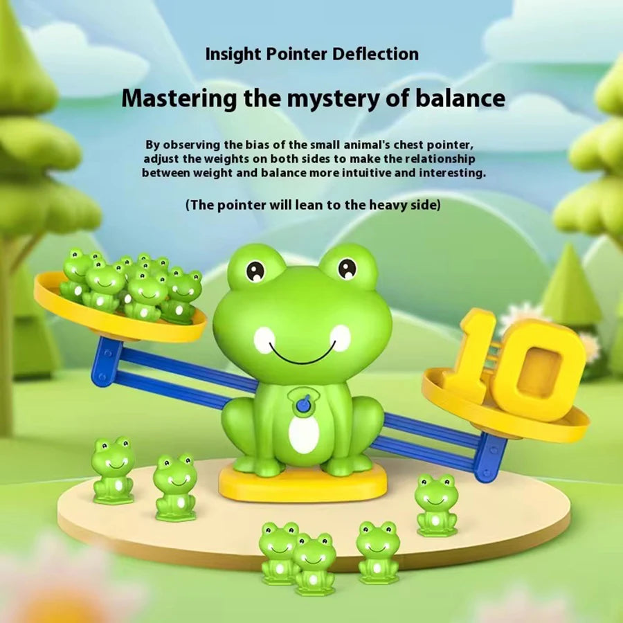 Frog Balance Scale Math Learning Toy - Addition & Subtraction Educational Game for Early Childhood Development