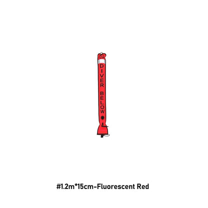 Professional Scuba Diving Safety Signal Tube - High Quality Inflatable Surface Marker Buoy (SMB) - 1.2M/1.5M/1.8M Diver Below Safety Sausage