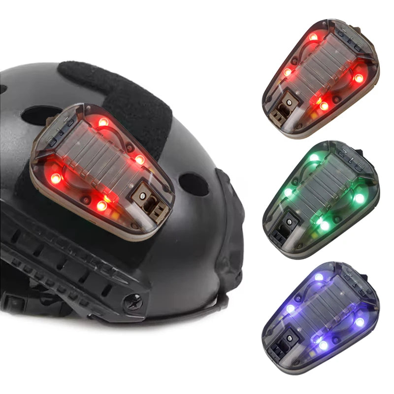 Tactical Helmet Light - Multi-Function IR Strobe Signal Lamp with Velcro Mount