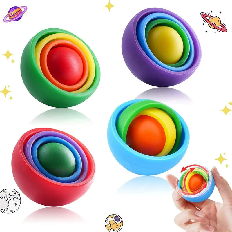 3D Gyroscope Fidget Spinner Ball - Sensory Stress Relief Toy for Kids, Teens & Adults with ADHD & Autism