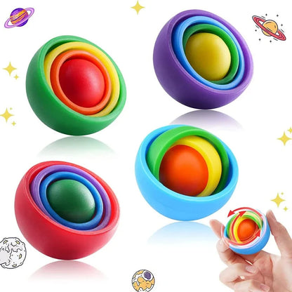 3D Gyroscope Fidget Spinner Ball - Sensory Stress Relief Toy for Kids, Teens & Adults with ADHD & Autism