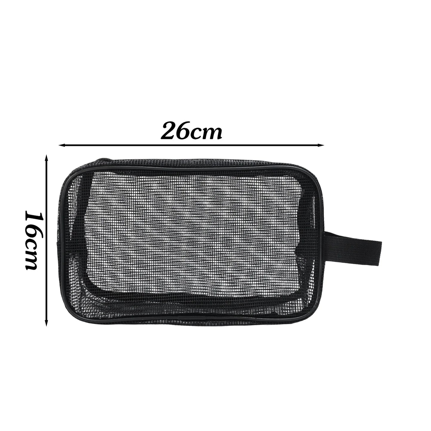 Large Capacity Mesh Toiletry Organizer - Travel Bathroom Storage Bag
