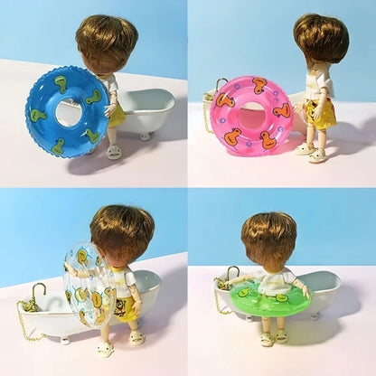 Mini Pool Float Rings - Dollhouse Accessories (10-Pack)