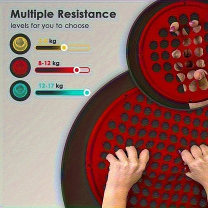 Silicone Hand Exerciser - Elastic Resistance Net 35.5cm - 3 Colors - Home Training Equipment (Battery-Free)