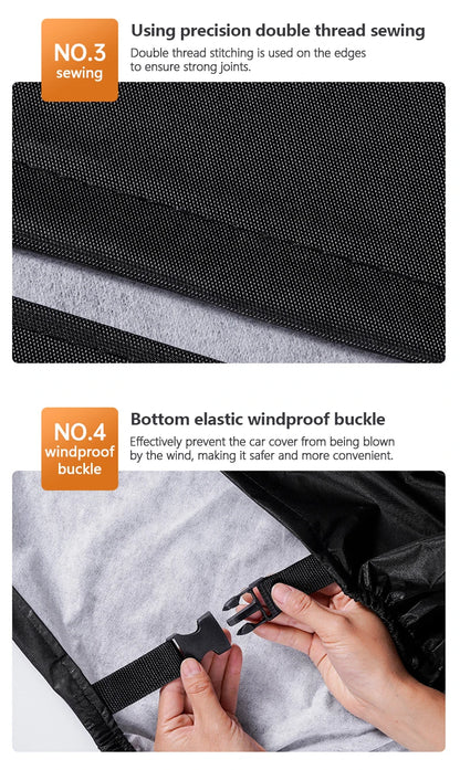 Universal Motorcycle Cover - Waterproof Oxford Fabric with UV Protection, Dustproof & Sunshade for Outdoor Motorbike Storage