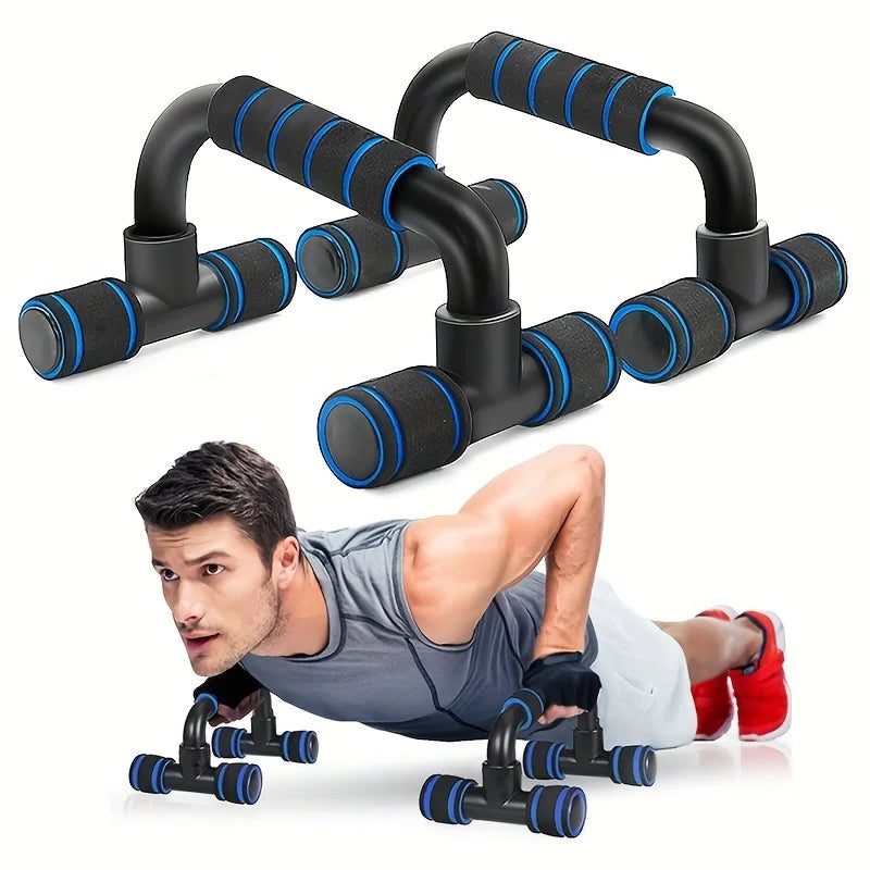 I-Shape H-Shaped Push-Up Support Bar with Sponge Sleeve - Chest Muscle Training Indoor Bodybuilding Arm Strength Equipment
