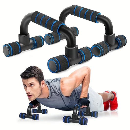 I-Shape H-Shaped Push-Up Support Bar with Sponge Sleeve - Chest Muscle Training Indoor Bodybuilding Arm Strength Equipment