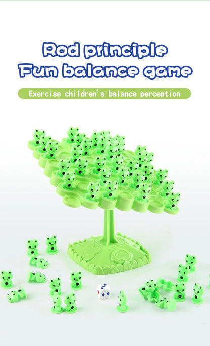 Frog Balance Tree Montessori Math Game - Parent-Child Interactive Tabletop Balancing Toy Gift for Children