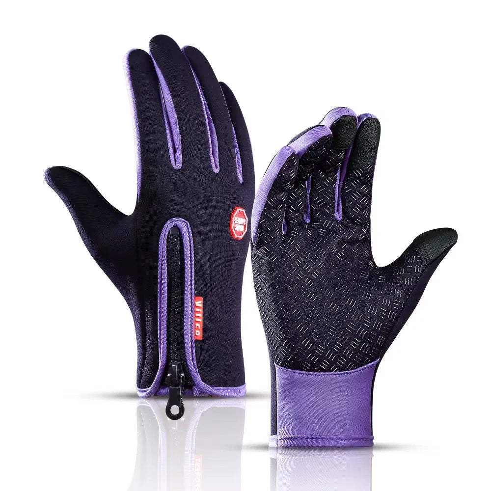 Winter Cycling Gloves - Windproof Cold Proof Full Finger Outdoor Waterproof Bicycle Motorcycle Riding Mitten