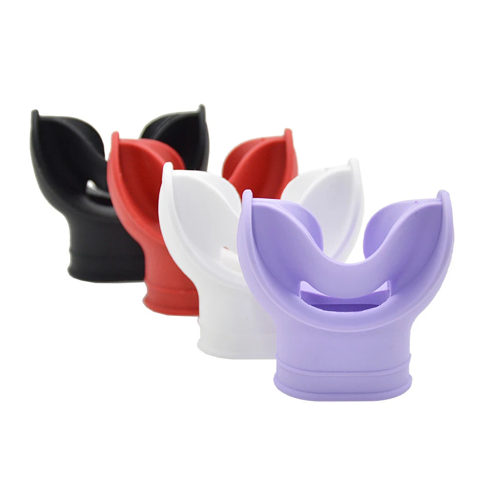 Premium Silicone Scuba Diving Mouthpiece - Comfortable Regulator Cover with Octopus Holder Retainers