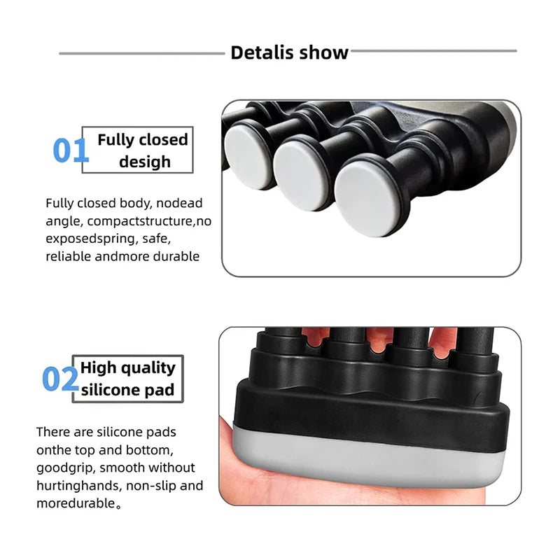 Hand-Held Finger Exerciser - Strength Trainer for Piano, Guitar, and Home Fitness Training