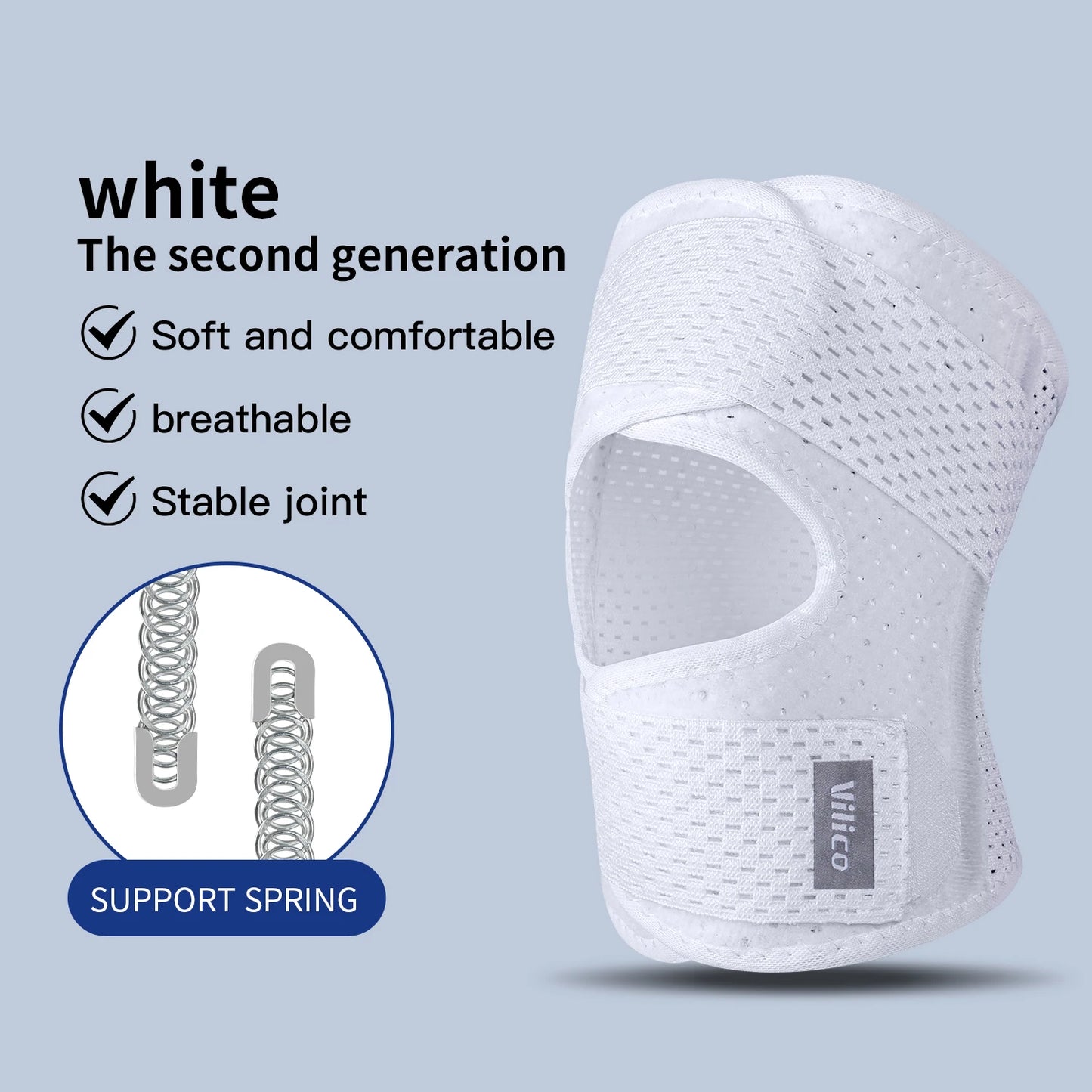 Pressurized Elastic Knee Support - Nylon Compression Knee Brace for Arthritis, Joint Protection & Sports (Men & Women)