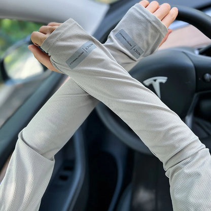 UV Protection Cooling Arm Sleeves - Moisture-Wicking Breathable Compression for Basketball, Golf, and Football