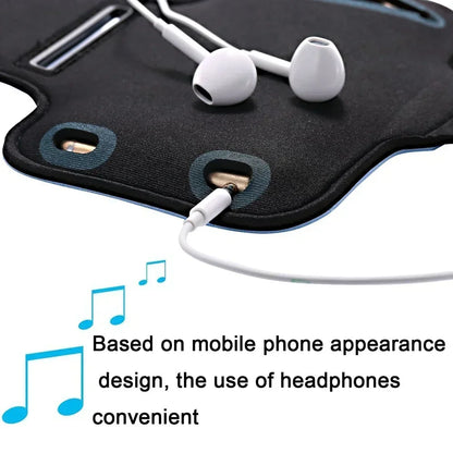 5.5 Inch Sports Phone Armband - Universal Smartphone Holder for Running and Gym (Compatible with Samsung and iPhone)