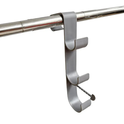 Adjustable Pool Pole Hooks - 2/3-Hook Swimming Pool Equipment Hanger for Telescopic Skimmer Poles and Pool Accessories