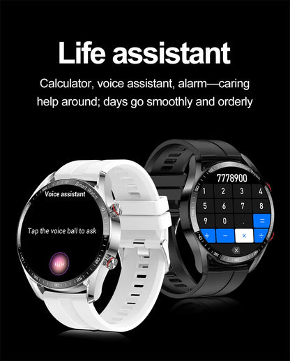1.53" Full Touch Screen Smart Watch - Multi-Sport Mode with ECG+PPG, Waterproof & Bluetooth Call