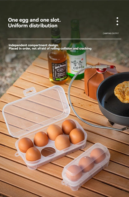 Portable Camping Egg Storage Container - Shockproof Outdoor Egg Carrier Box with Shatterproof Protection for Travel and Home