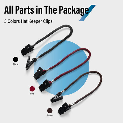 Wind-Proof Hat Clip Retainer Set - 2-Pack for Golf, Fishing & Outdoor Sports