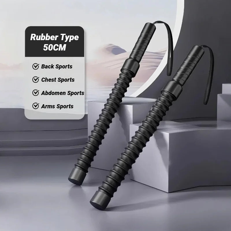 Ergonomic Stainless Steel Strength Training Bar - Spring Arm Expander for Biceps & Triceps Muscle Training with Fitness Grip