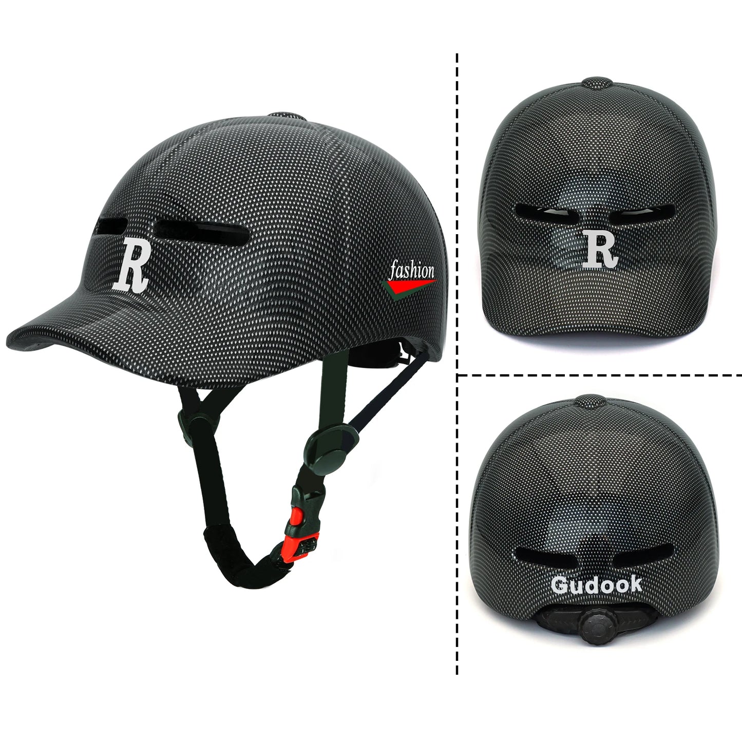 GUDOOK Baseball Cap Style Bicycle Helmet - Adjustable Adult Mountain & Road Bike Helmet with Peak