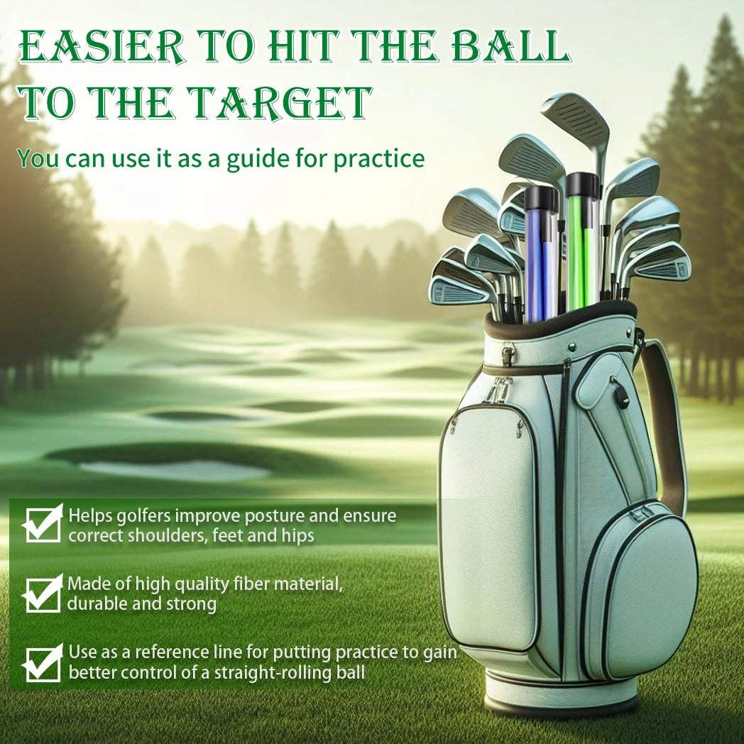 Golf Alignment Sticks 2-Pack - 48" Foldable Practice Rods for Portable Training