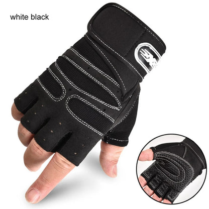 Premium Half-Finger Workout Gloves with Wrist Wrap - Men & Women - Weight Lifting, Training, Cycling & Gym