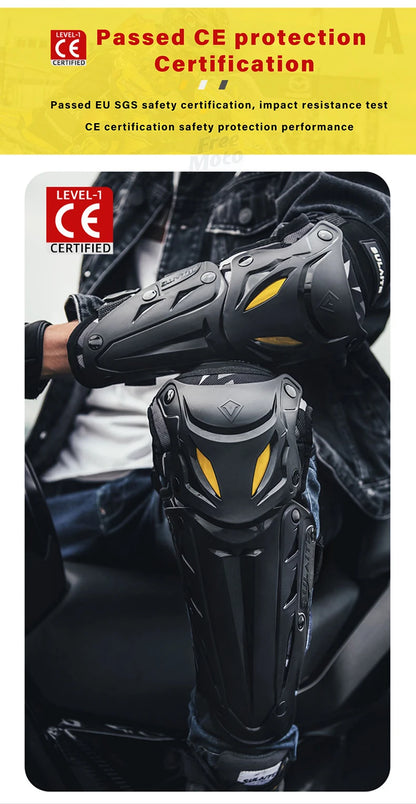 Motorcycle Knee and Elbow Protection Guards - Motocross Off-Road Racing MTB Pads
