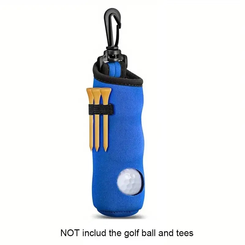 Golf Ball Holder Keychain with Belt Clip - Portable Tee Pouch Carry Bag for Golfers