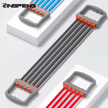 5-Band Chest Expander – Removable Resistance Bands for Pilates, Push-Ups & Full-Body Muscle Training