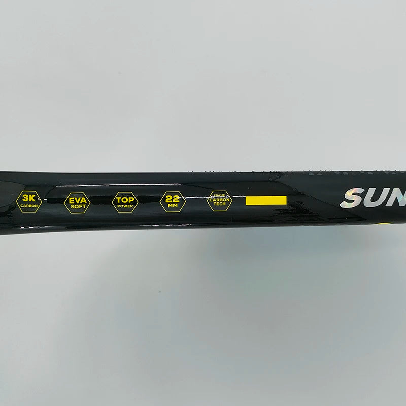 3K Carbon Fiber Beach Tennis Racket - Full Carbon Rough Surface for Men & Women - Complete Set