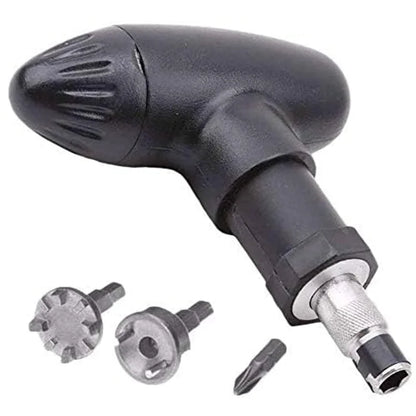 Professional Golf Spike Wrench - Black Ratcheting Remover Tool for Golf Shoe Spikes - Durable Adjustable Golf Accessory
