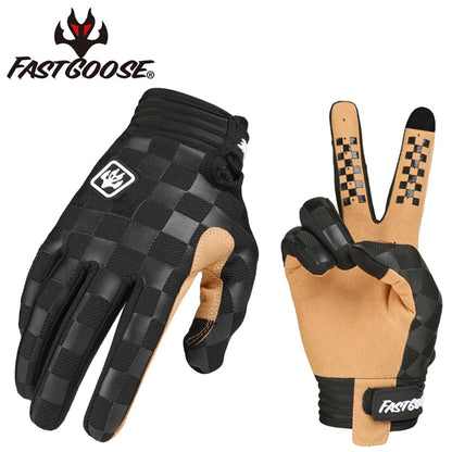 FASTGOOSE Retro Rider Motocross Racing Gloves - Off-Road Motorcycle MTB BMX ATV Cycling Gloves