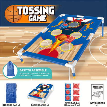 Portable Bean Bag Toss Game Set - Sandbag Throwing Game for Kids Ages 3+ and Adults