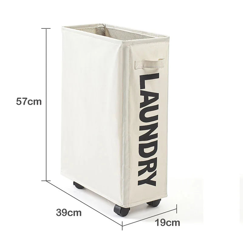 Large Capacity Rolling Laundry Basket - Multifunctional Foldable Waterproof Storage Bag for Dirty Clothes and Yoga Mats