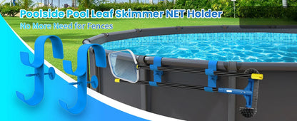 Adjustable Pool Pole Hooks - 2/3-Hook Swimming Pool Equipment Hanger for Telescopic Skimmer Poles and Pool Accessories