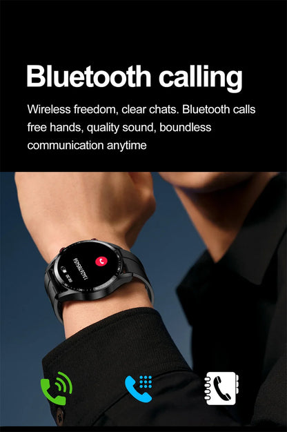 1.53" Full Touch Screen Smart Watch - Multi-Sport Mode with ECG+PPG, Waterproof & Bluetooth Call