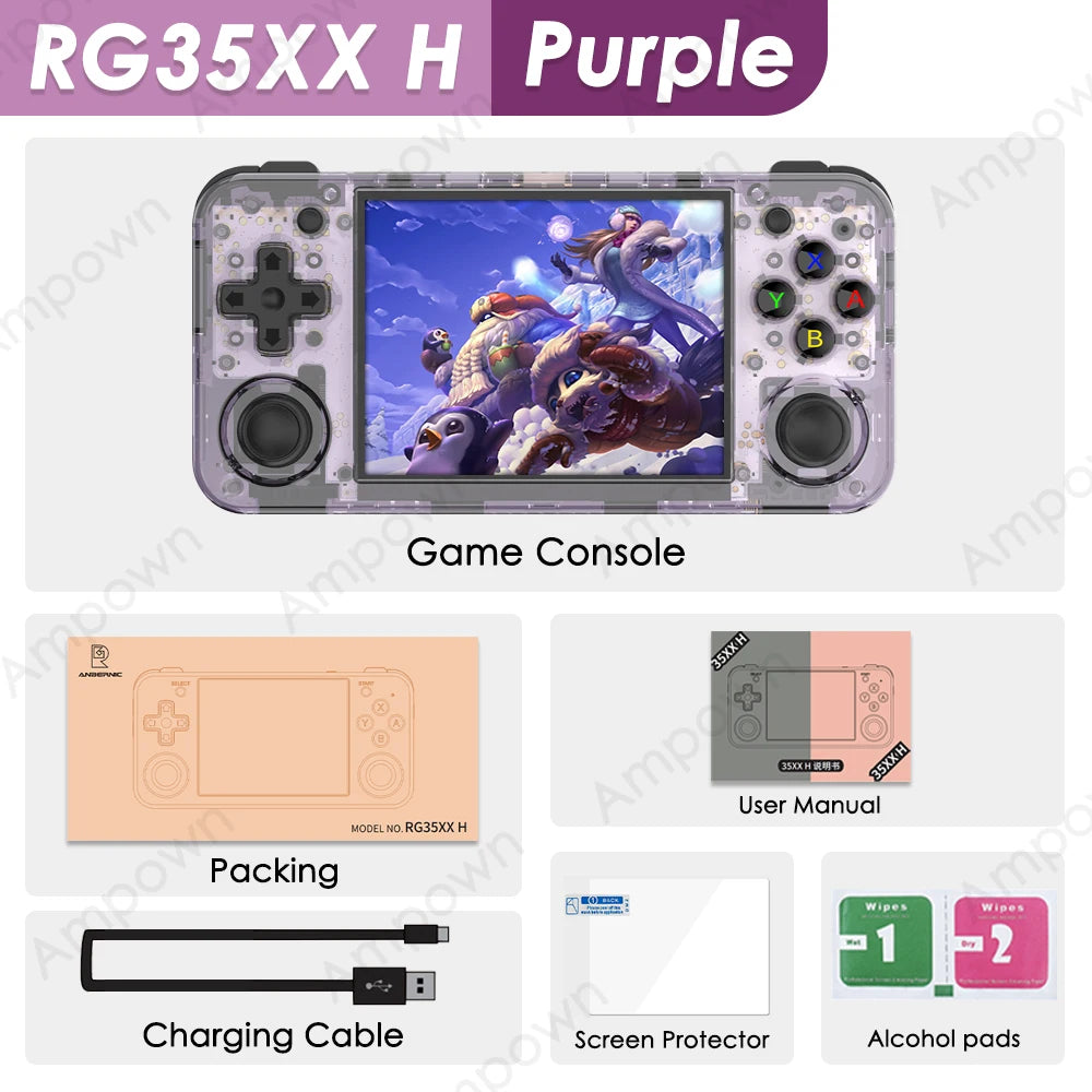 RG35XX H Retro Handheld Game Console - 3.5" IPS Screen - HDMI Output - Linux System - Video Game Simulator