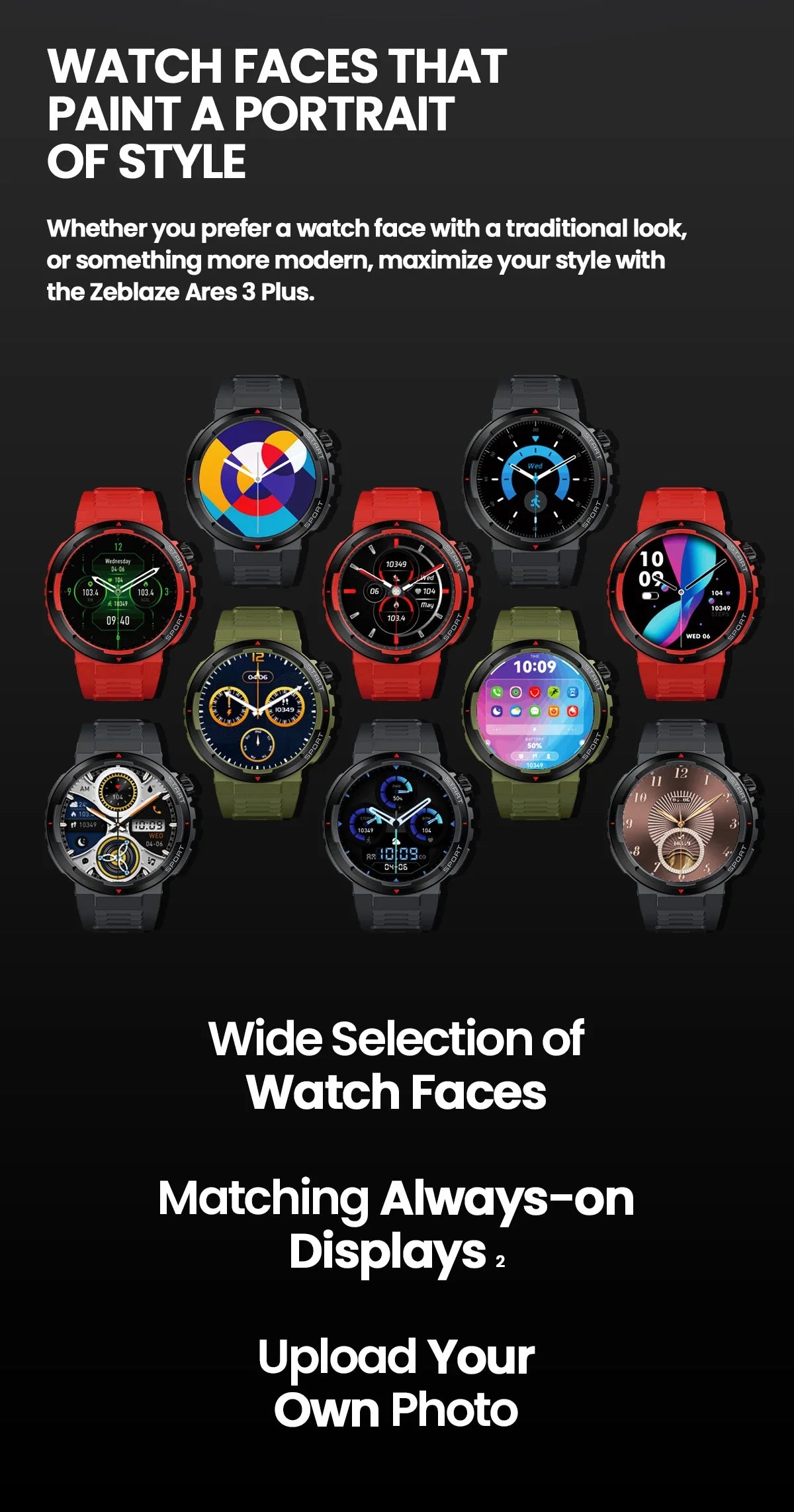Zeblaze Ares 3 Plus Smartwatch - 1.43" AMOLED Display with Voice Calling & 3D Health Tracking